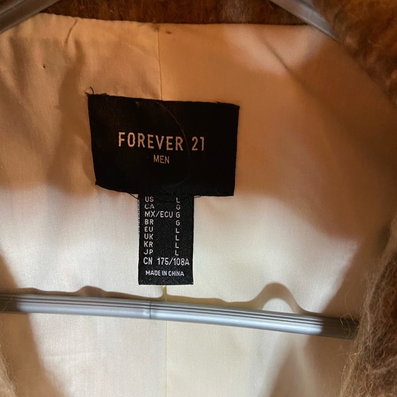 Men’s Forever 21 Fuzzy Jacket Large - Picture 2 of 3